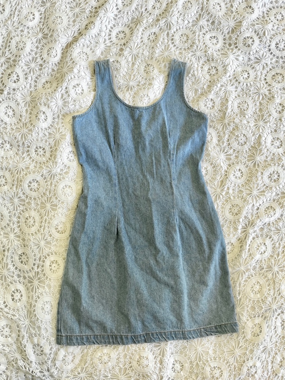 Vintage blue denim Jean sleeveless dress with tags